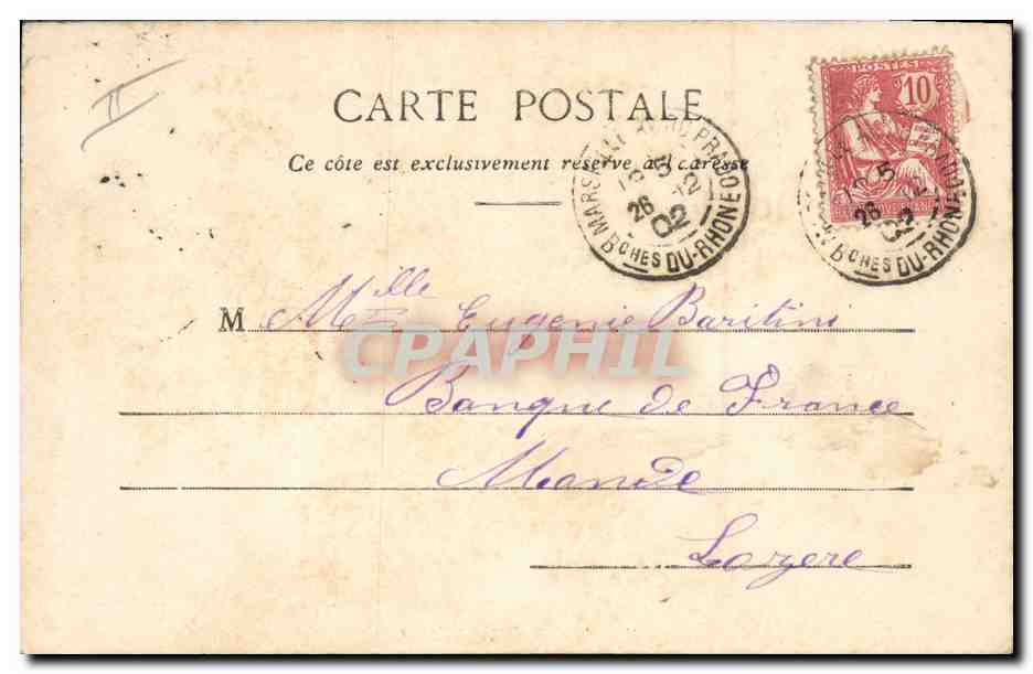 CPA Cartomancie Voyance Folklore Madame Theresa somnambule extra lucide Le reserviste — Rückseite