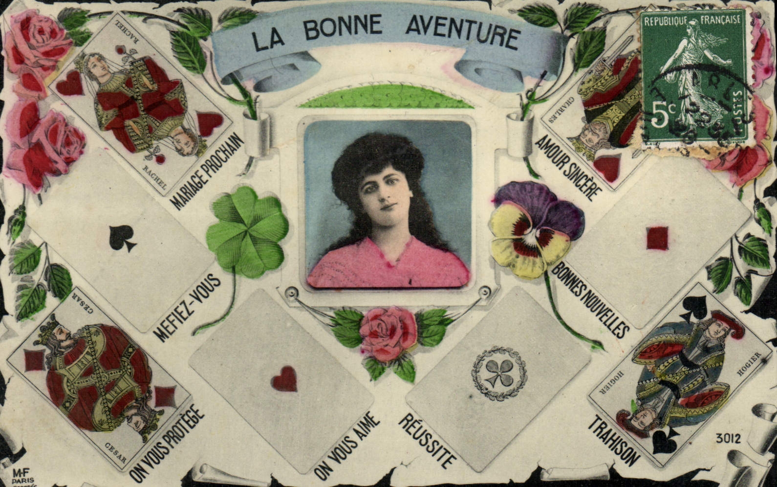 CPA Cartomancie Voyance Folklore La bonne aventure Cartes