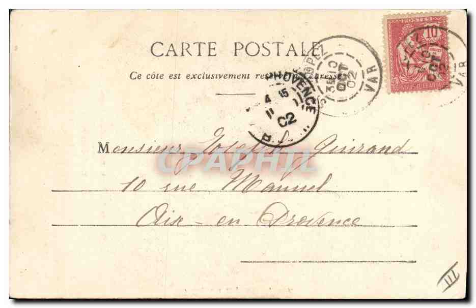 CPA Cartomancie Voyance Folklore Madame Theresa somnambule extra lucide Le reserviste — Rückseite