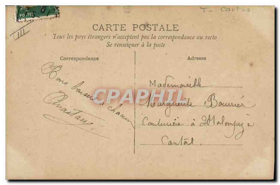CPA Cartomancie Voyance Folklore Femme Cartes — Rückseite