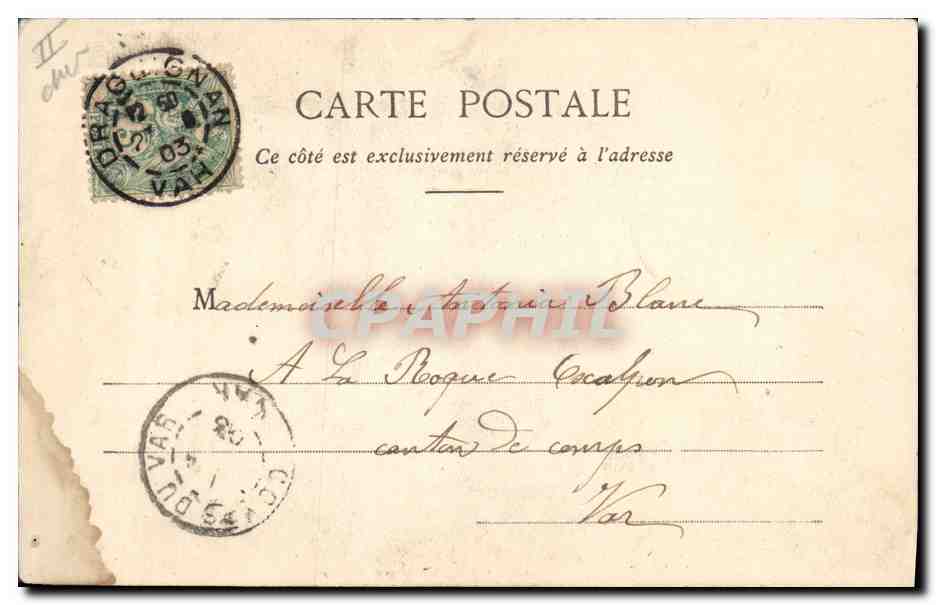 CPA Cartomancie Voyance Folklore Madame Theresa somnambule extra lucide Le vieux Monsieur — Rückseite