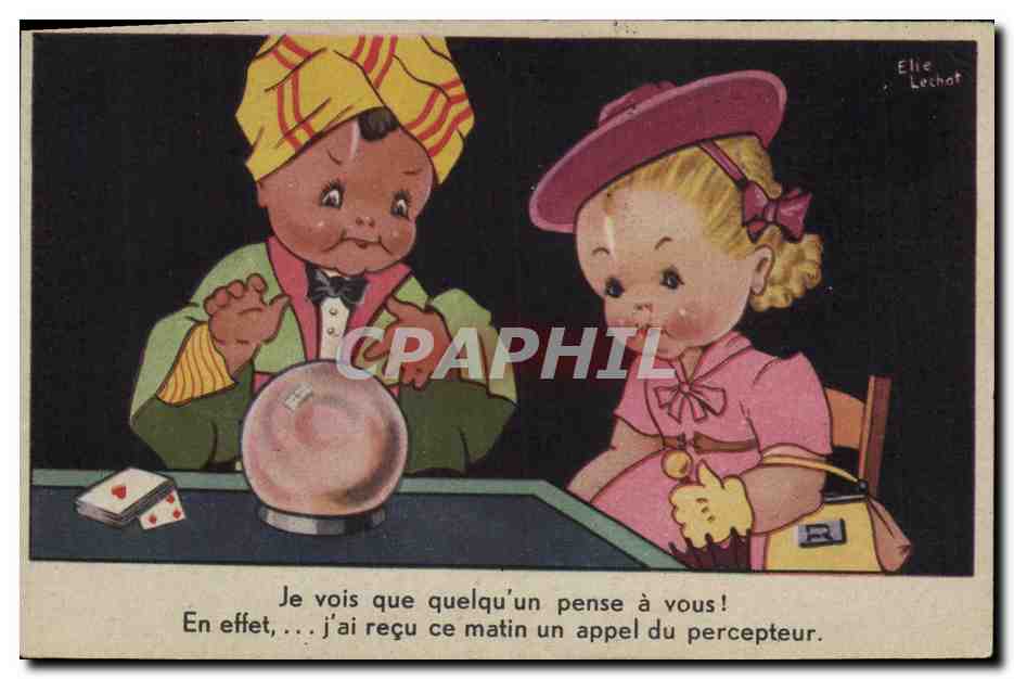 CPA Cartomancie Voyance Folklore Enfants