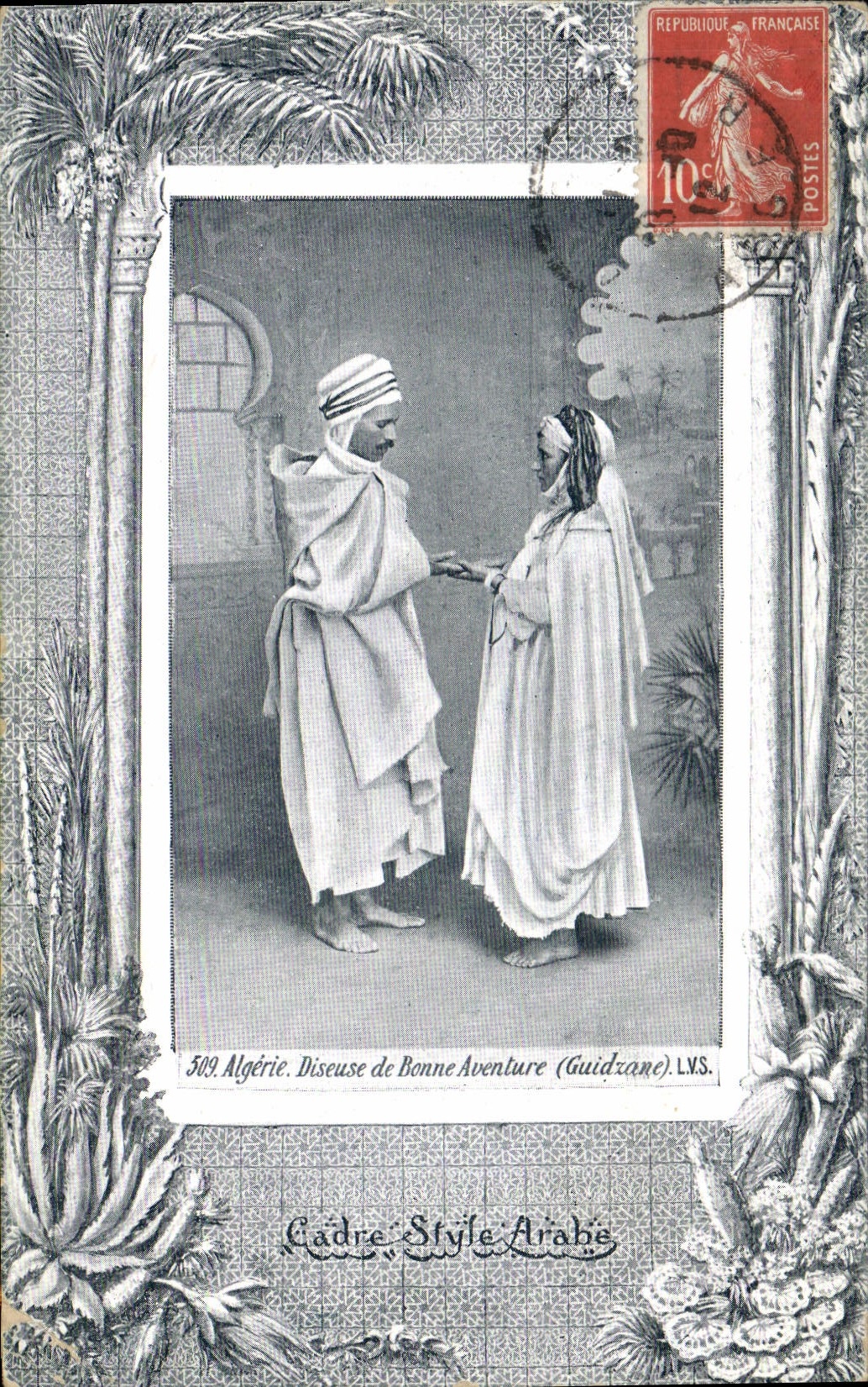 CPA Cartomancie Voyance Folklore Algerie Diseuse de bonne aventure Guidzazne