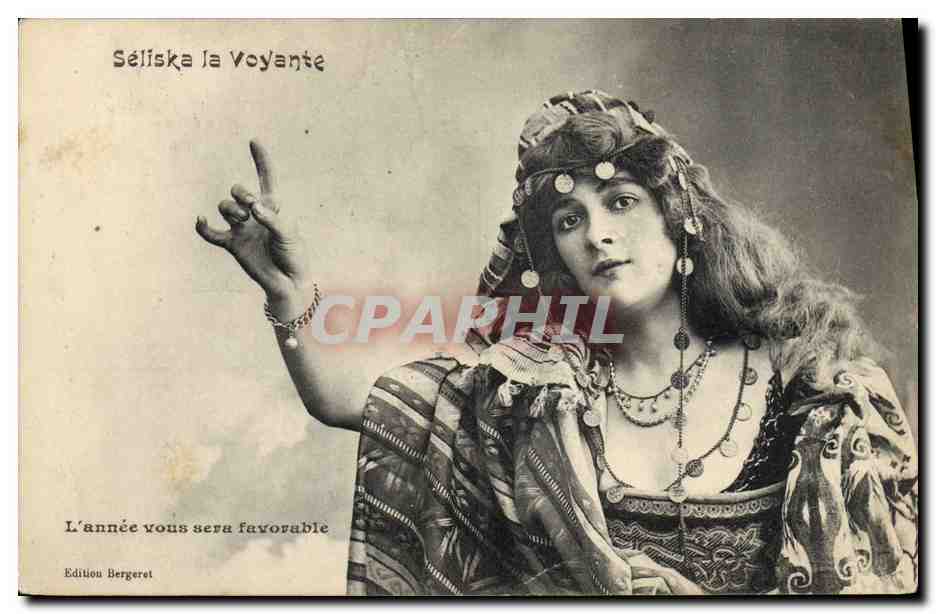 CPA Cartomancie Voyance Folklore Seliska la voyante