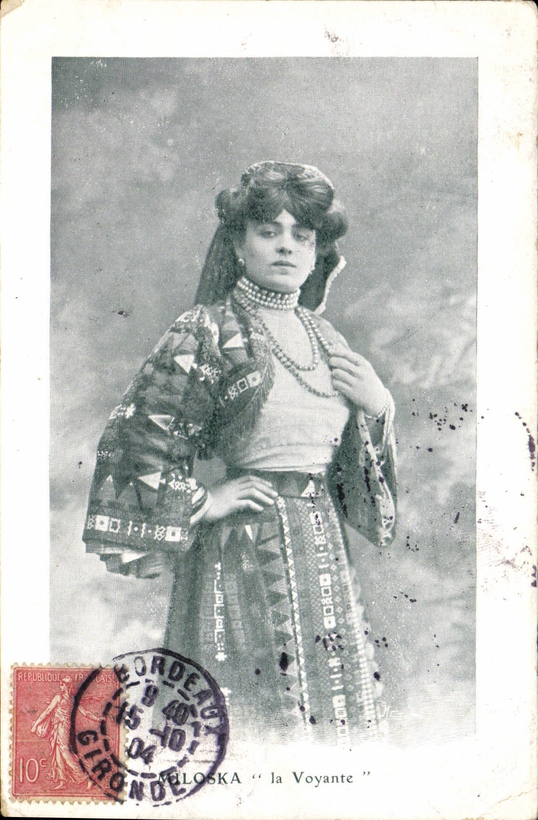 CPA Cartomancie Voyance Folklore Miloska La Voyante