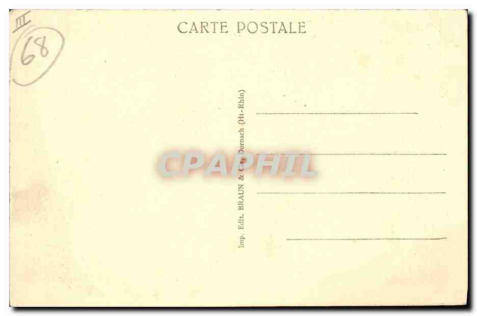 CPA Banque de France Rue du Sauvage Mulhouse Tramway — Rückseite