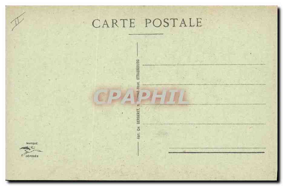 CPA Banque Strasbourg Maison de la Marseillaise et Banque de France  — Rückseite