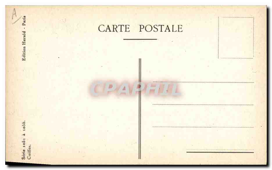 CPA Folklore Coiffes — Verso