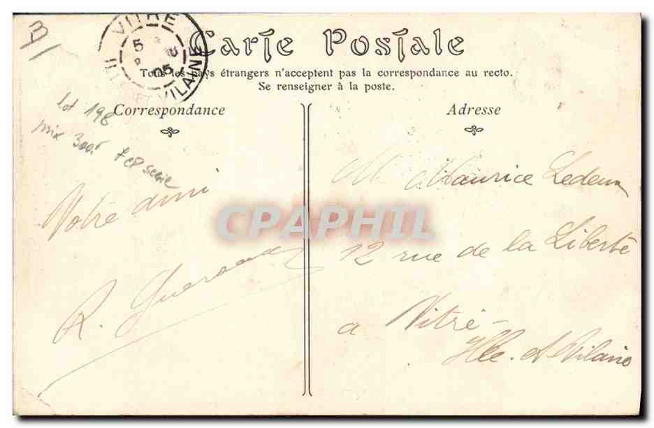 CPA Folklore Normandie La lanterne et le bonnet du Gars de Falaise  — Verso
