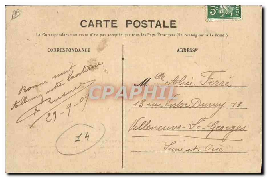 CPA Folklore Les gars de Falaise et leurs lanternes  — Verso