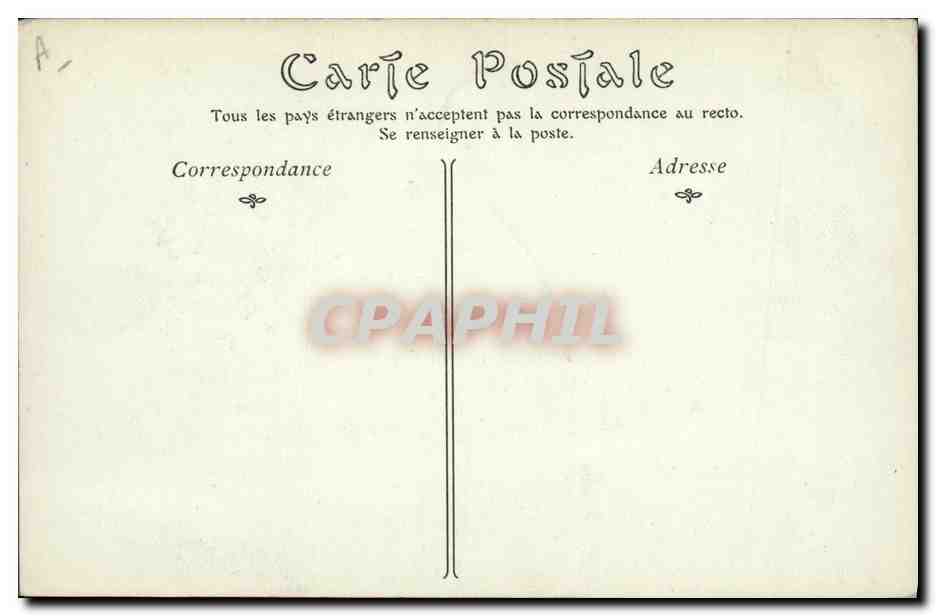 CPA Folklore Jeune fille de Granville — Verso