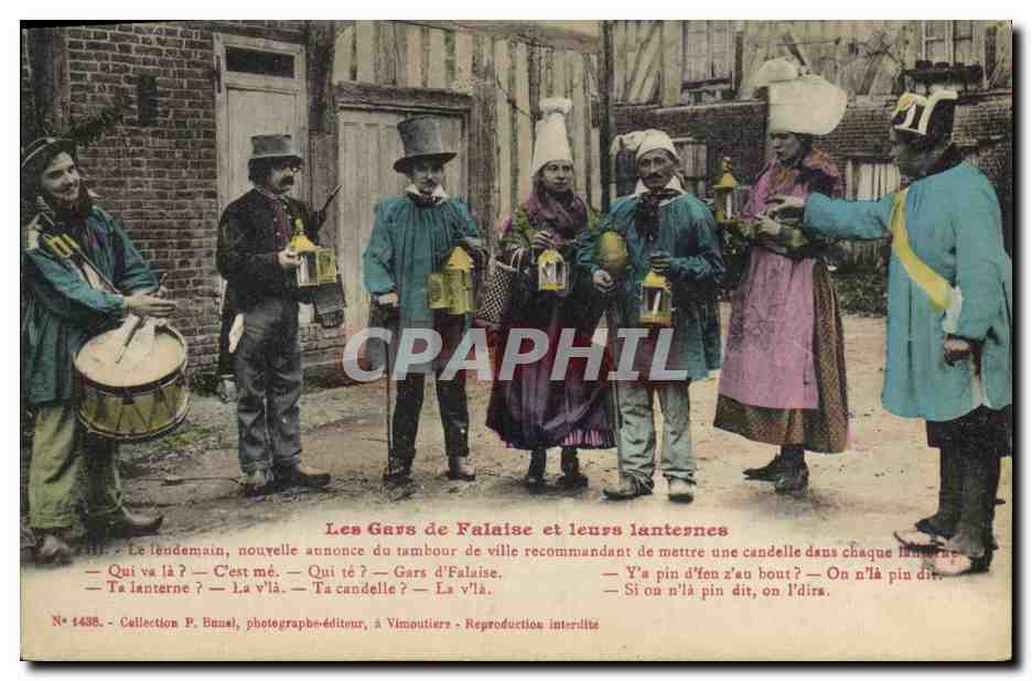 Les Gars de Falaise et leurs lanternes — Collection P. Bazel, photographe-éditeur, à Vimoutiers — N° 1438