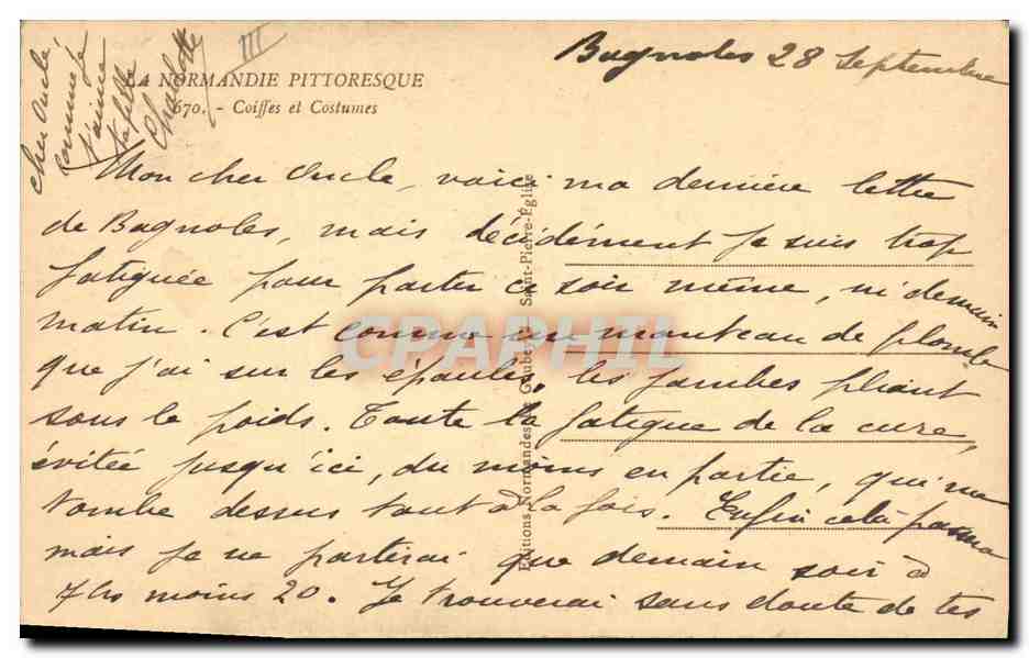 CPA Folklore Normandie  — Verso