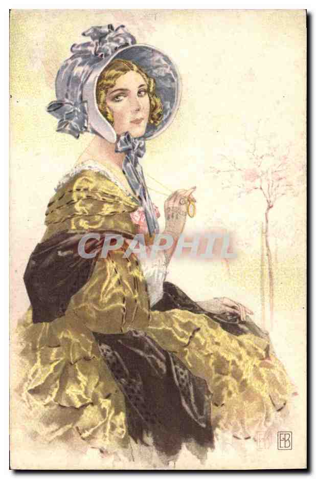 CPA Fantaisie Illustrateur Femme 