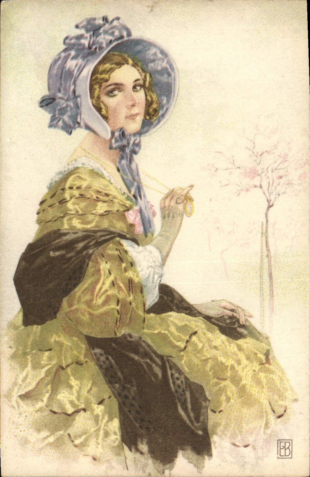 CPA Fantaisie Illustrateur Femme 