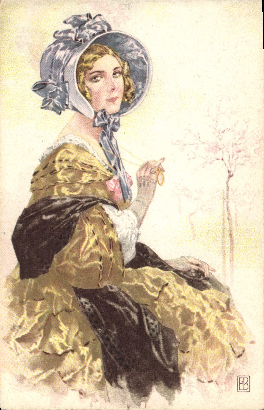CPA Fantaisie Illustrateur Femme 