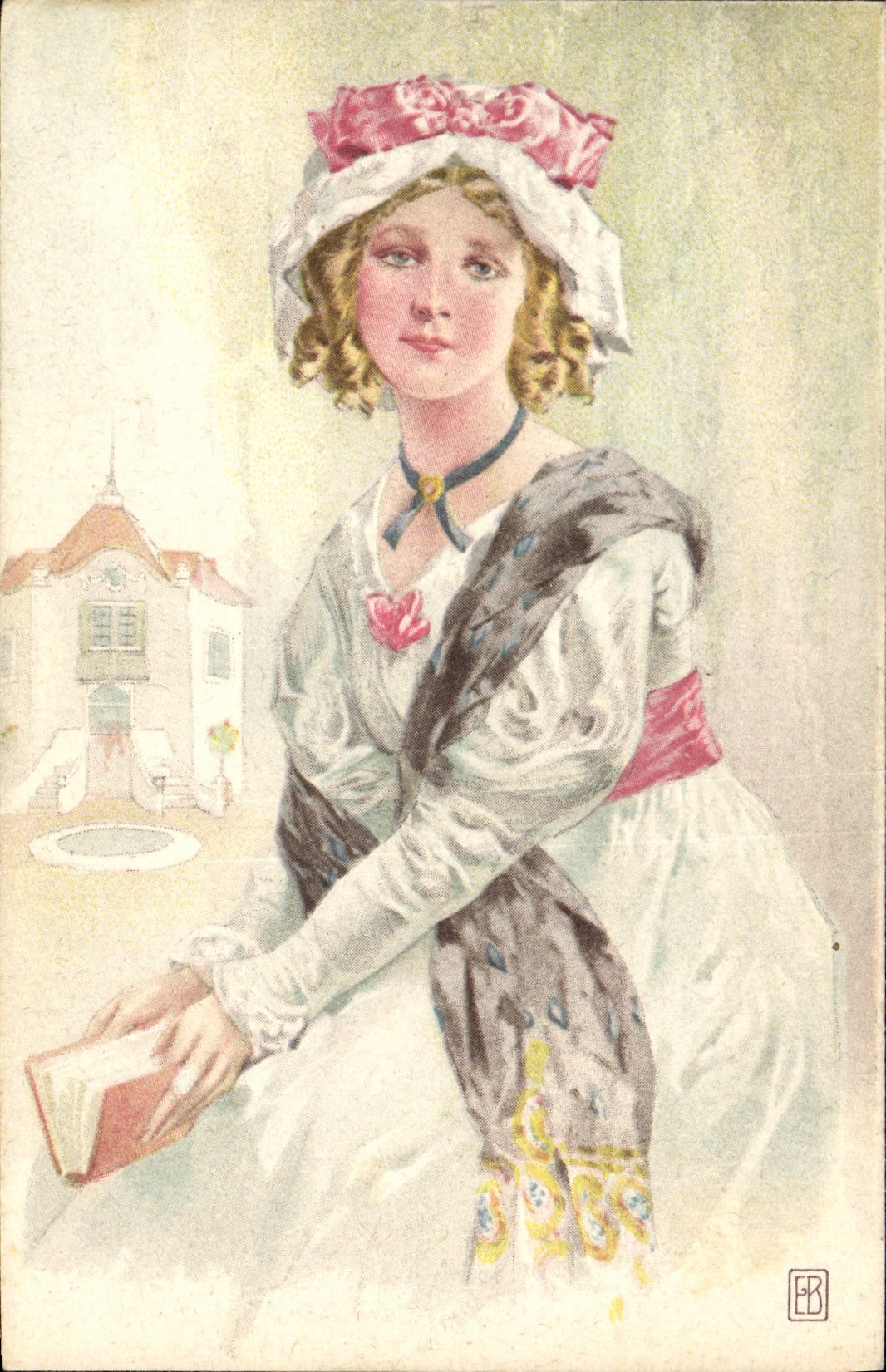 CPA Fantaisie Illustrateur Femme 