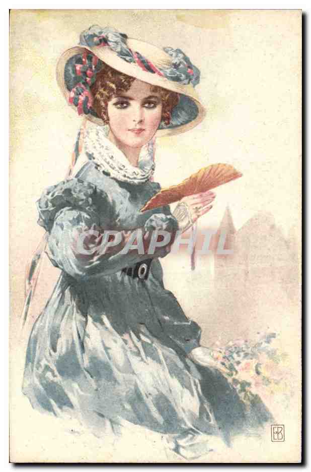 CPA Fantaisie Illustrateur Femme 