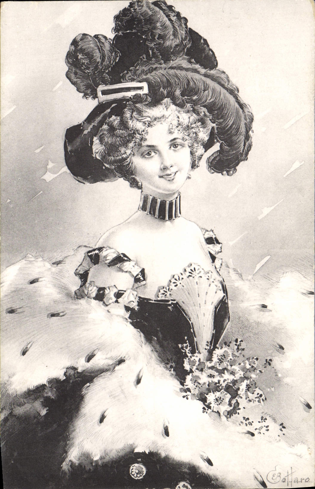 CPA Fantaisie Illustrateur Femme 