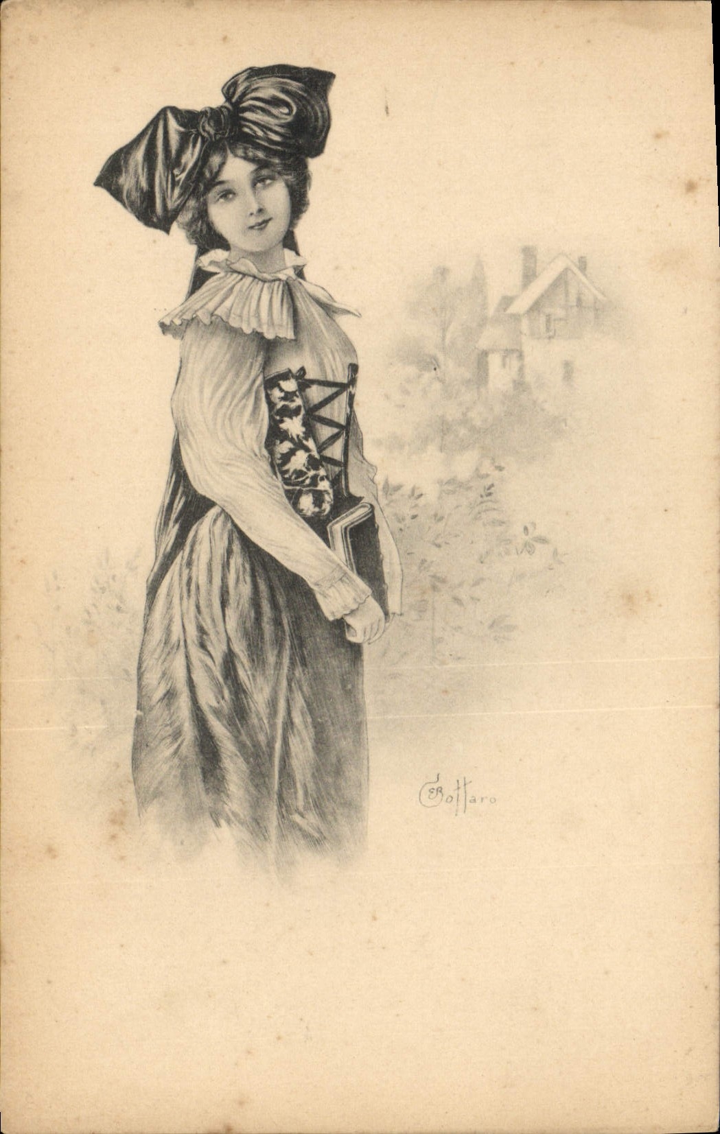 CPA Fantaisie Illustrateur Femme 