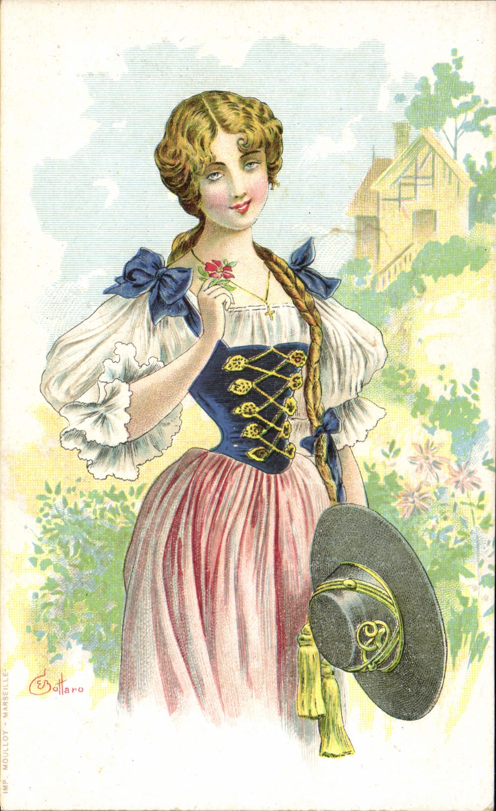 CPA Fantaisie Illustrateur Femme 