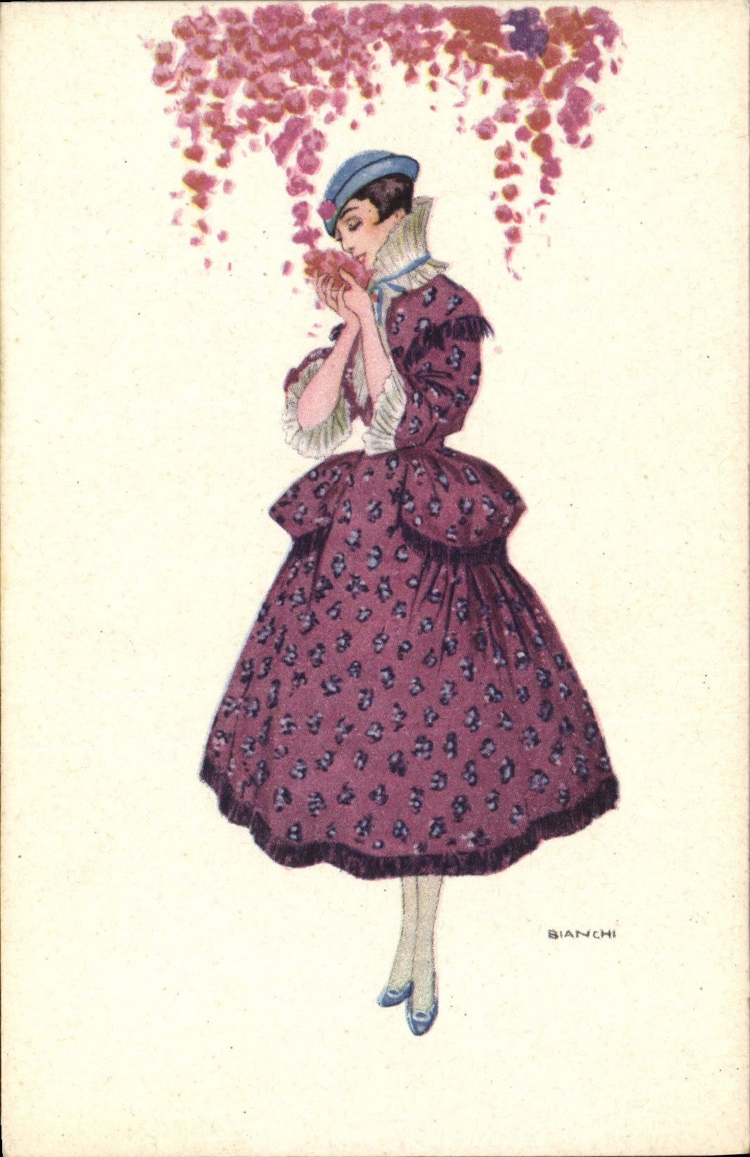 CPA Fantaisie Illustrateur Bianchi Femme 