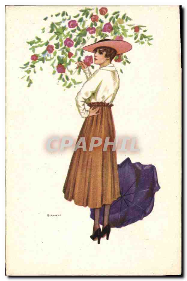 CPA Fantaisie Illustrateur Bianchi Femme 