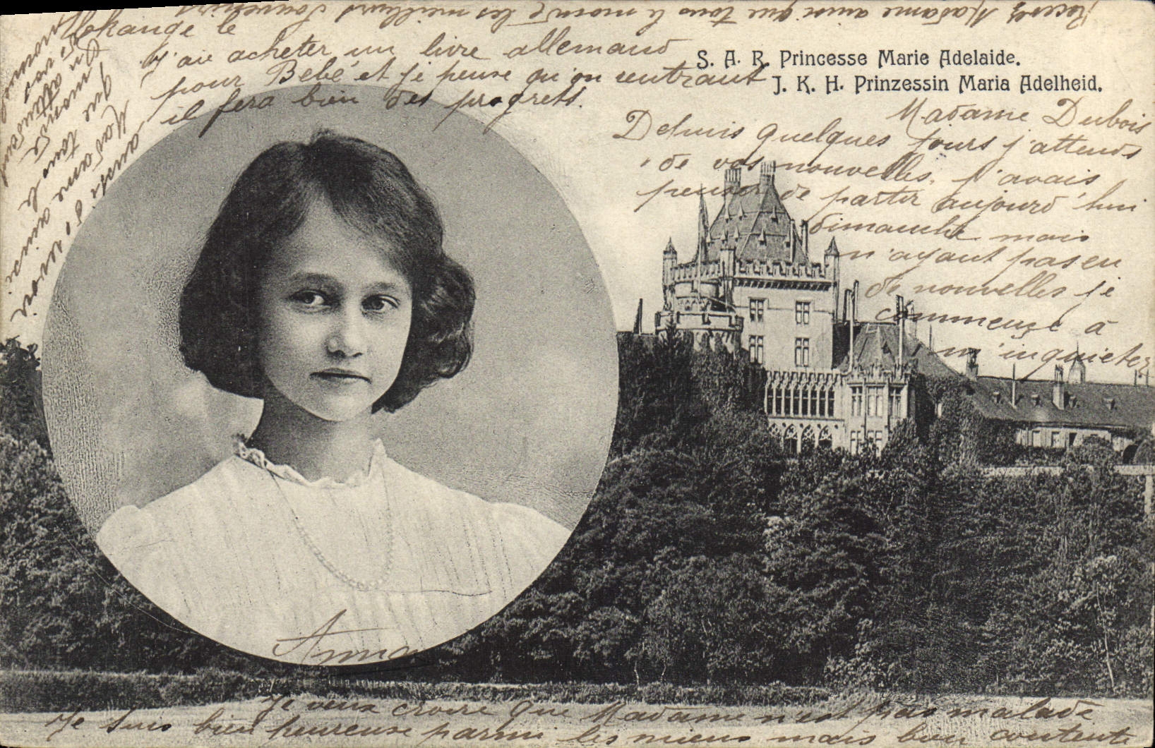 Princesse Marie Adelheid — Château de Balmoral — éditeur Ch. Bernhöft, Luxembourg
