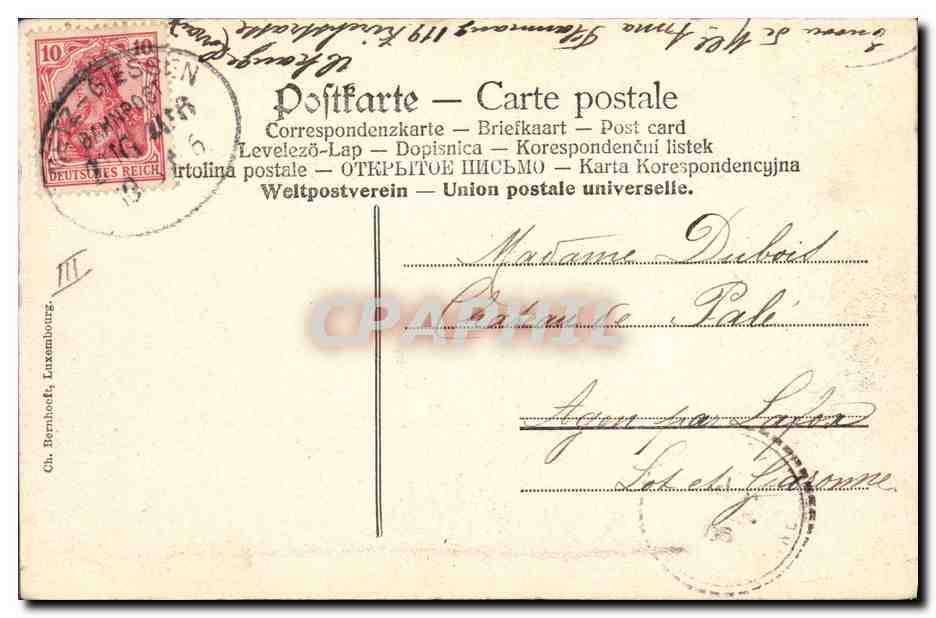 Princesse Marie Adelheid — Château de Balmoral — éditeur Ch. Bernhöft, Luxembourg — Achterkant
