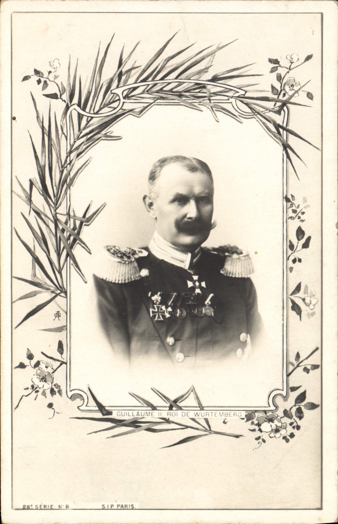 Guillaume II roi de Wurtemberg — portrait en uniforme — SIP Paris, série N°8