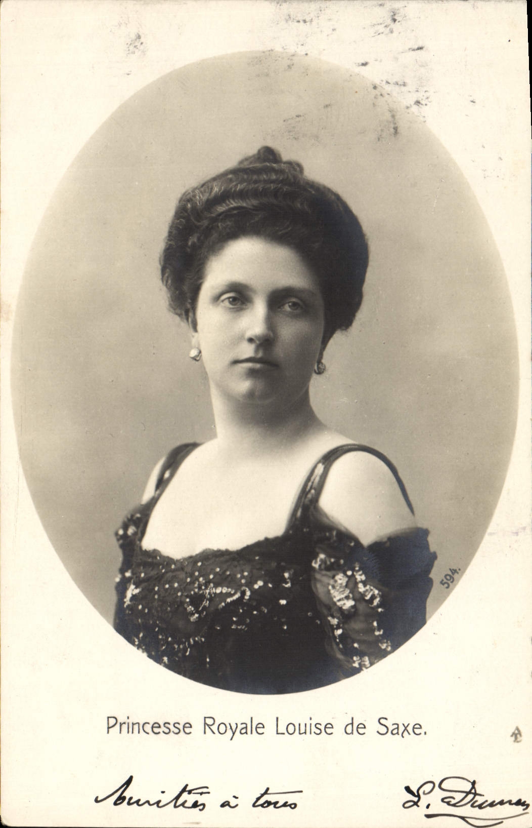 Princesse Royale Louise de Saxe — portrait — L. Dicume, n° 594