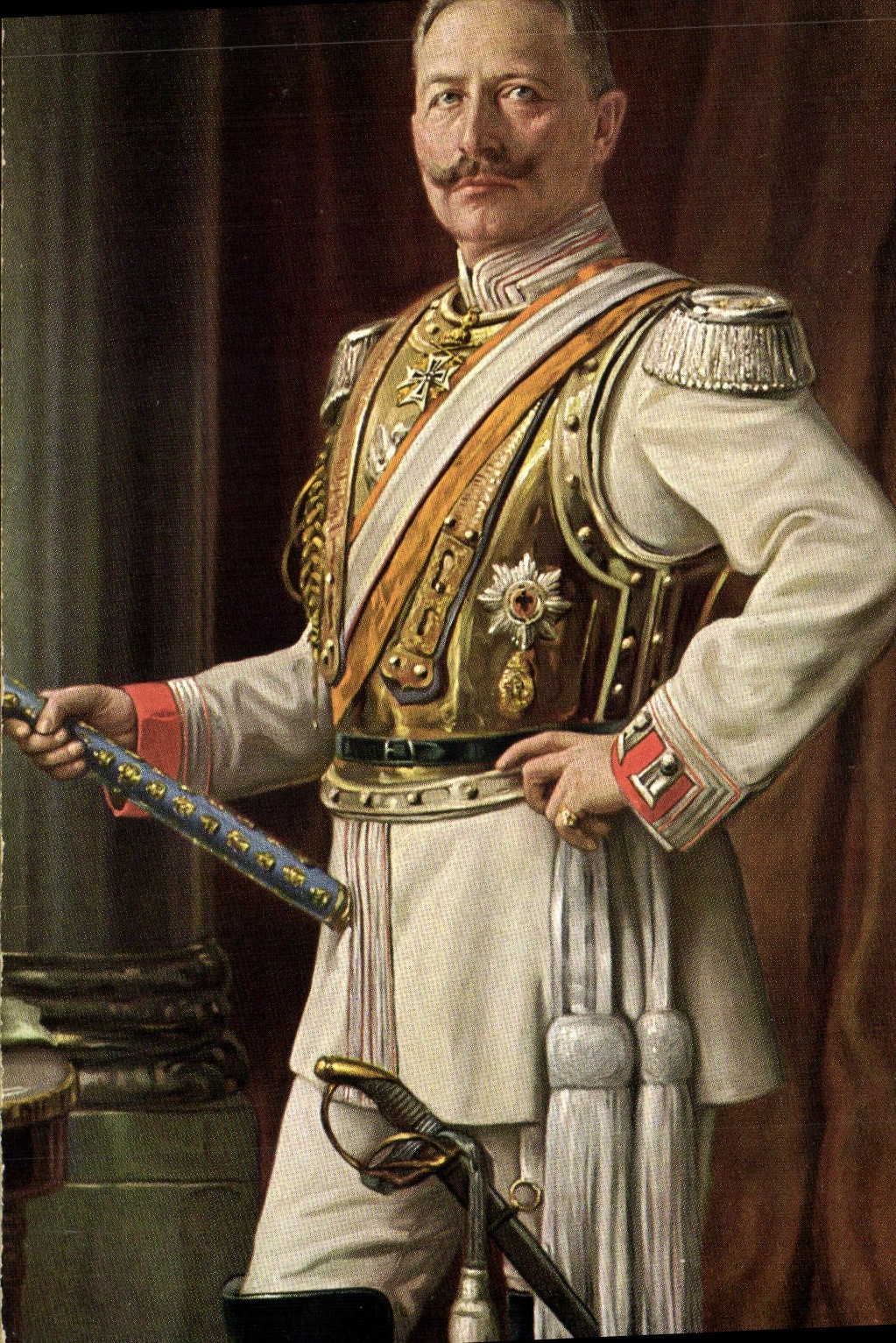 Kaiser Wilhelm II — portrait en uniforme — Verlag Gustav Liersch & Co. Berlin