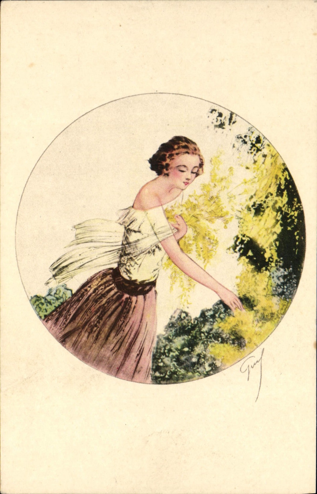 CPA Fantaisie Illustrateur Femme