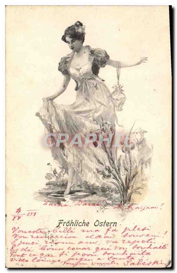 CPA Fantaisie Illustrateur Femme