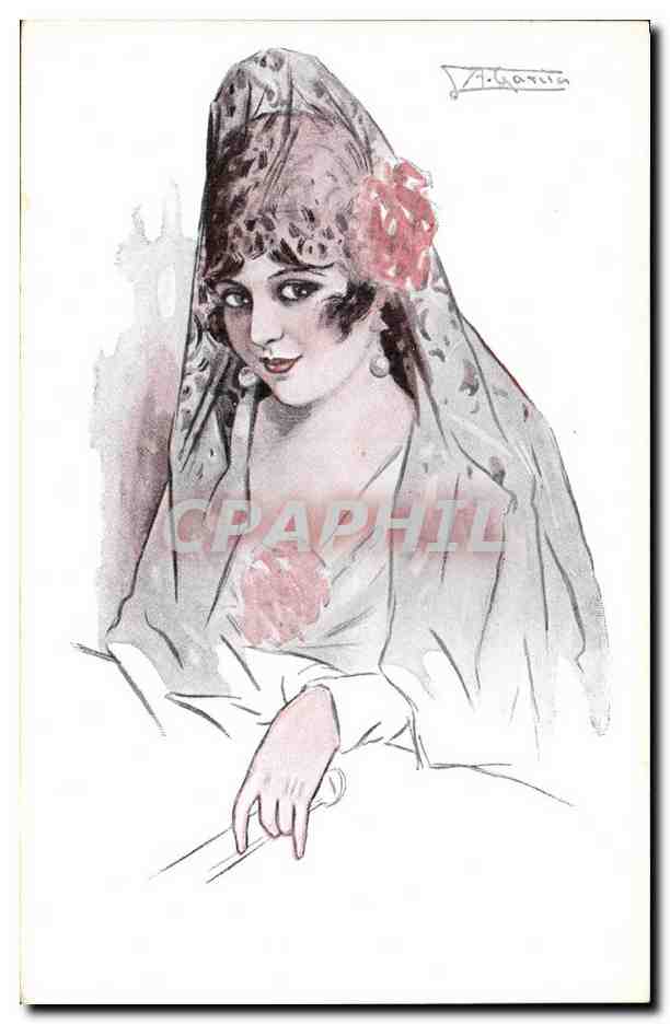 Femme en voile — illustration — A. García, N° 507