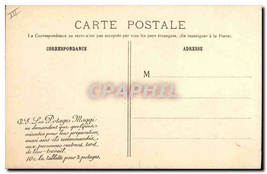CPA Militaria Camp d'Auvours  — Rückseite