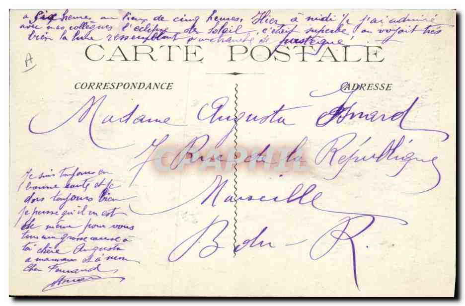 CPA Militaria Camp de Carpiagne Au repos  — Rückseite