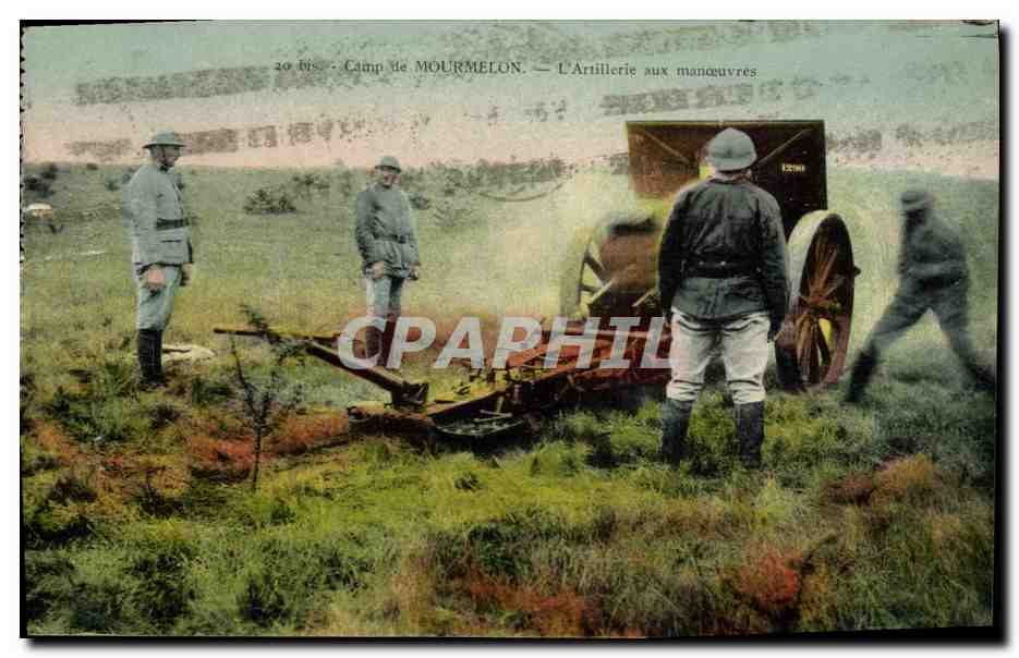 CPA Militaria Camp de Mourmelon L'artillerie aux manoeuvres 