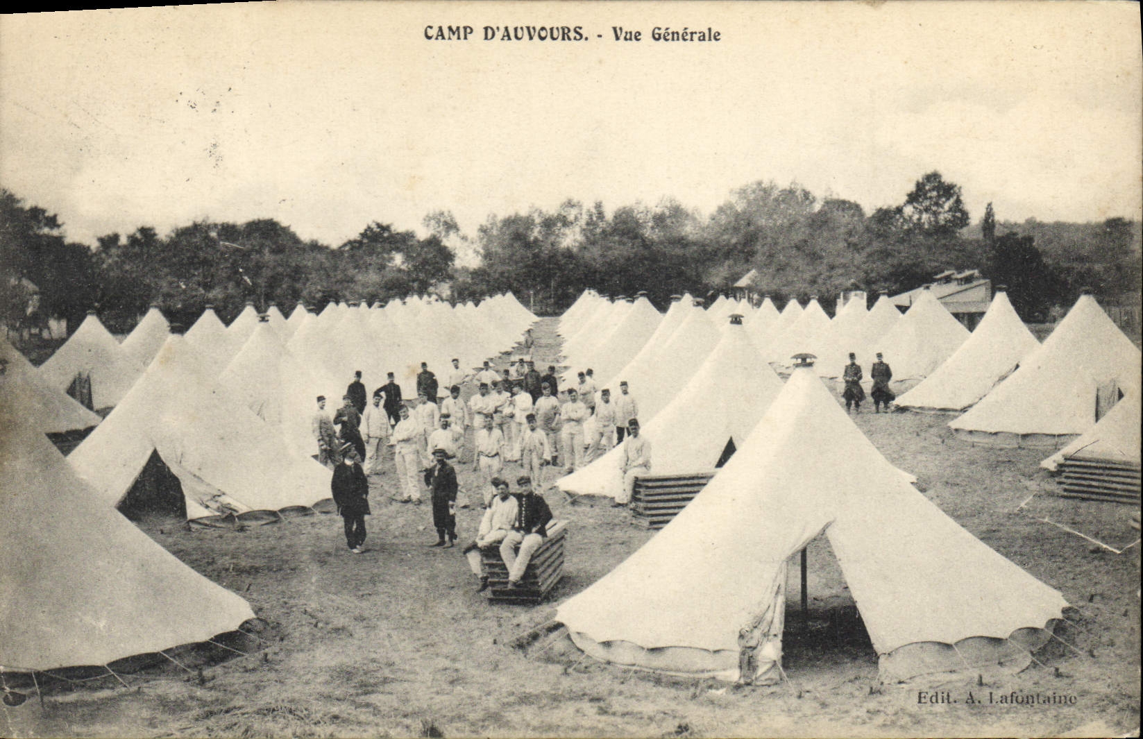 CPA Militaria Camp d'Auvours Vue generale 