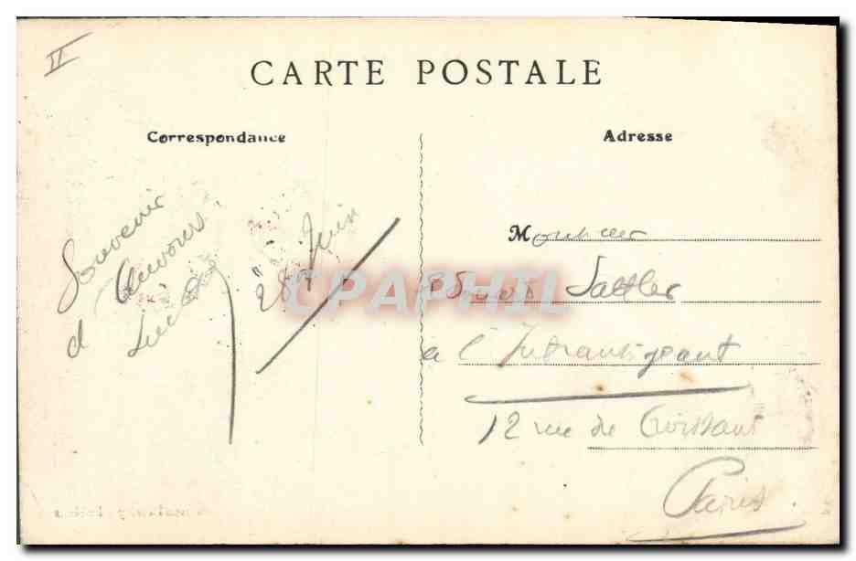 CPA Militaria Camp d'Auvours Vue des tentes  — Rückseite