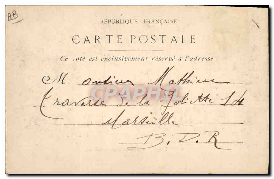 CPA Militaria Carpiagne Depart d'un bataillon  — Rückseite