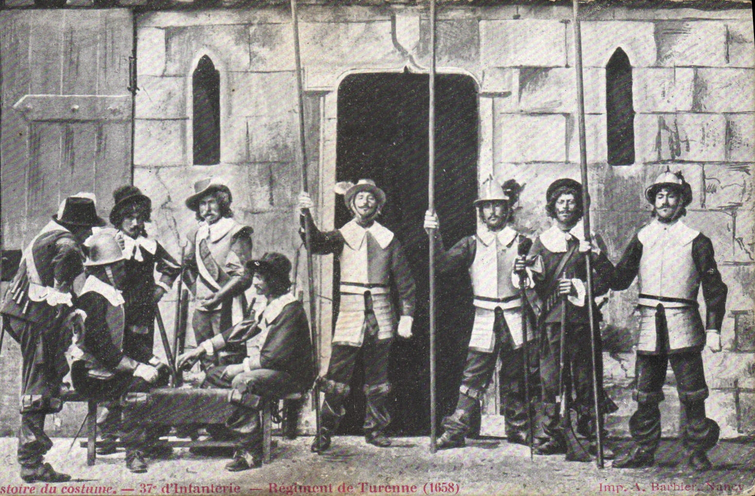Histoire du costume — 37e d'Infanterie — Régiment de Turenne (1658) — Imp. A. Barbier, Nancy