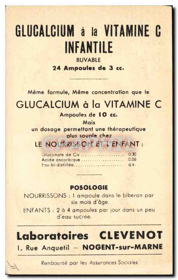 CPA Le renard et les raisins — Rückseite