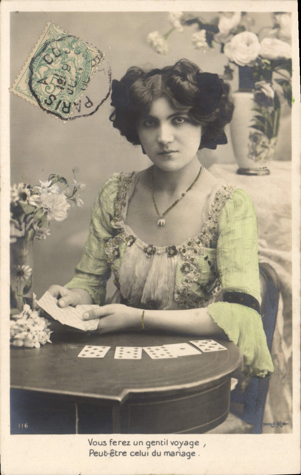CPA Cartomancie Femme 