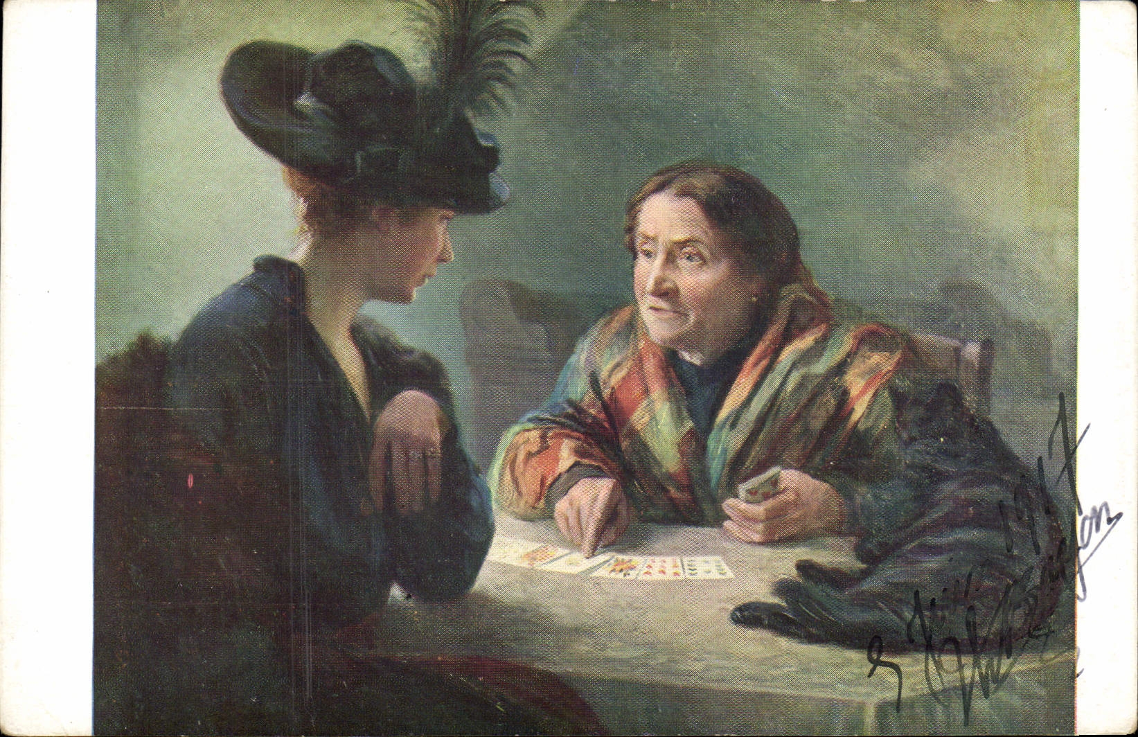 CPA Cartomancie Femme 