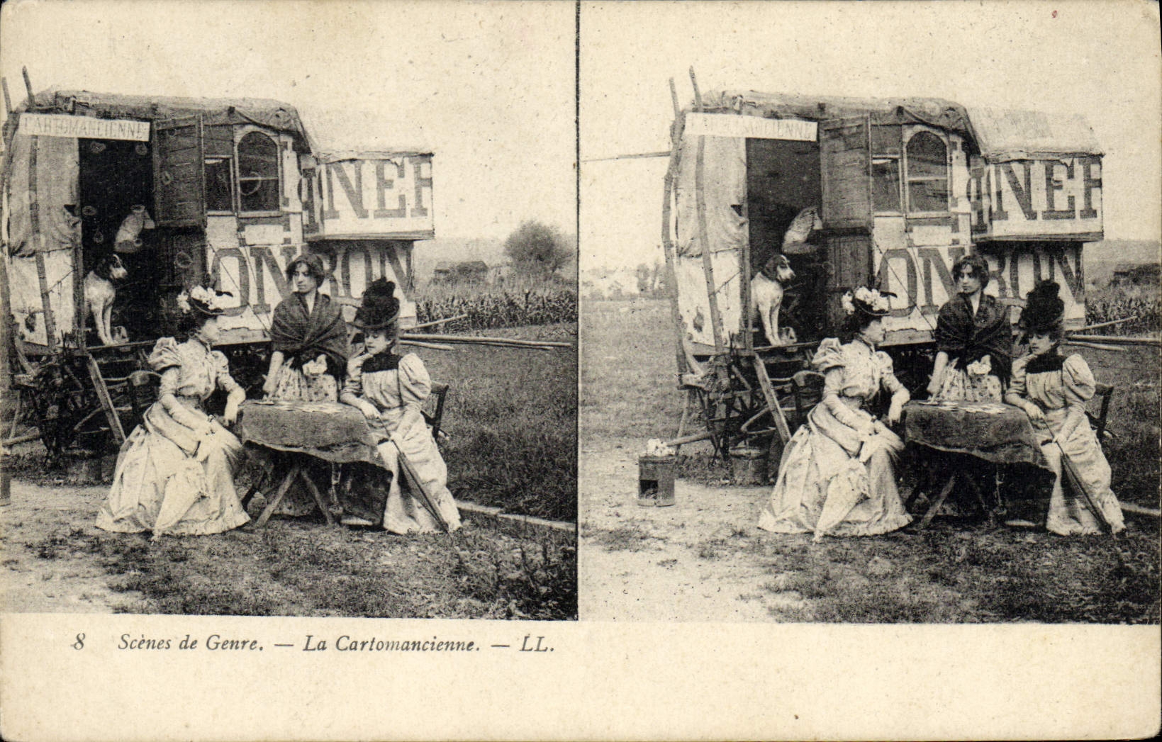 CPA Scenes de genre La cartomancienne 