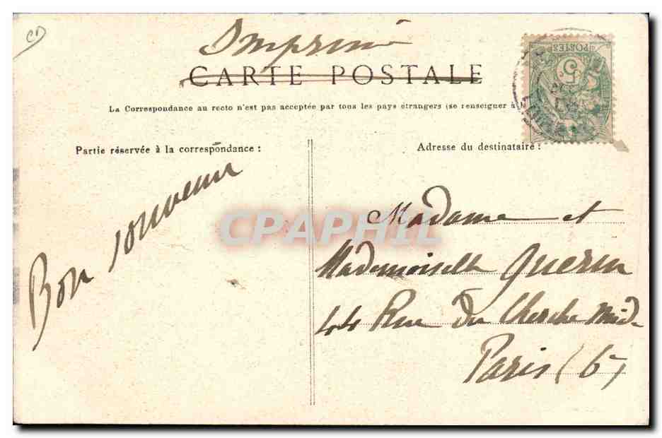 CPA De St Nazaire au Croisic Marais salants du Bourg de Batz a Saille Paludiere portant sa gede chargee de sel  — Rückseite