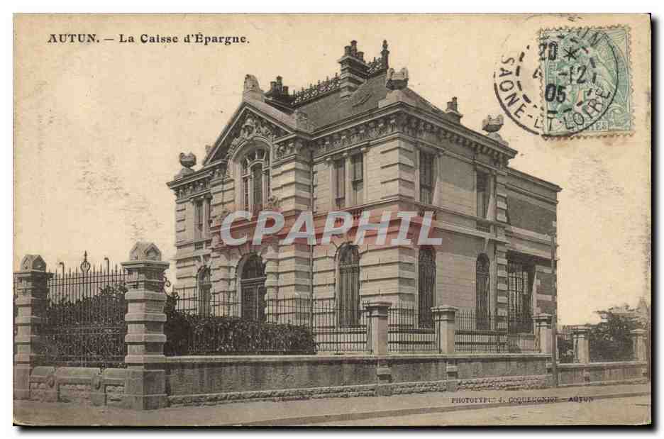CPA Banque Autun La Caisse D'Epargne 