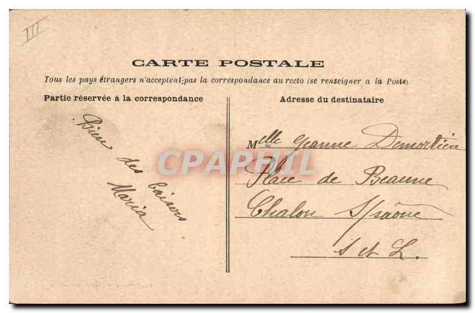 CPA Banque Autun La Caisse D'Epargne  — Rückseite