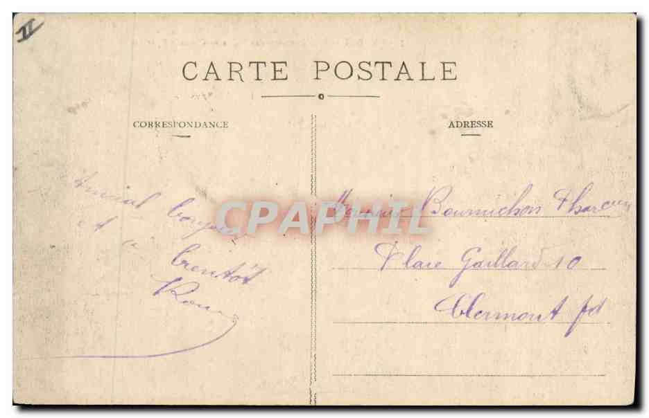 CPA Banque Ambert Etablissement des Bains et Caisse d'Epargne  — Rückseite